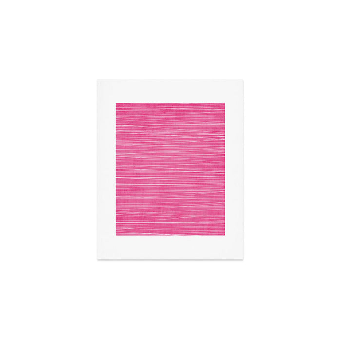 Pink White Lines Drawing Artwork Art Print Gallery Image 1