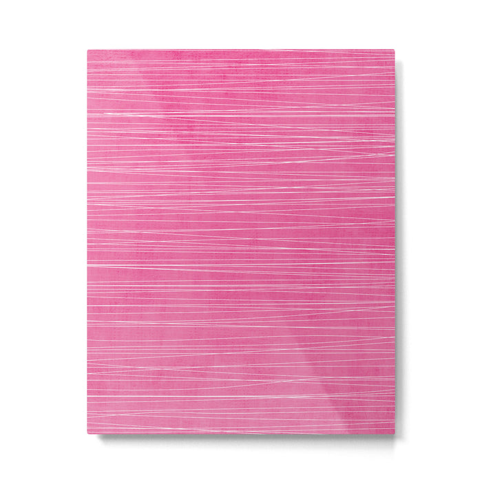 Pink White Lines Drawing Artwork Metal Print Gallery Image 1