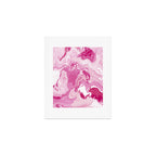 Pink White Marble Like Artwork Liquid Swirl Art Art Print Gallery Image 1
