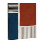 Red Rust Navy Blue Black Lines Canvas Print Gallery Image 6