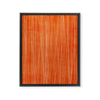 Rich Orange White Lines Artwork Framed Canvas Print Gallery Image 6
