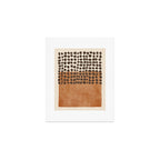 Rich Terracotta Black Dots Abstract Art Art Print Gallery Image 1