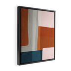 Rust Navy Gray Modern Abstract Framed Canvas Print Gallery Image 2