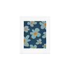Sky Blue Orange Flowers Minimalist Artwork Art Print Gallery Image 1