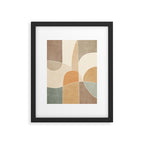Soft Brown Tan Green Beige Modern Artwork Framed Art Print Gallery Image 5
