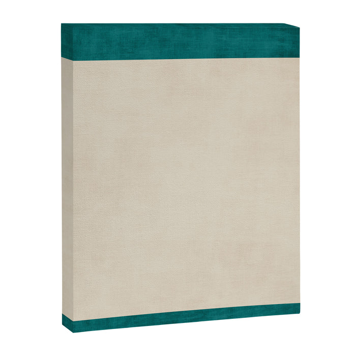 Teal Cream Minimalist Artwork Canvas Print Gallery Image 1