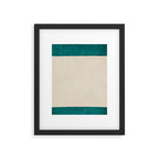 Teal Cream Minimalist Artwork Framed Art Print Gallery Image 5