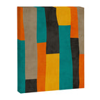 Teal Orange Black Yellow Modern Artwork Canvas Print Gallery Image 6