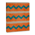 Teal Orange Chevrons Modern Artwork Canvas Print Gallery Image 6