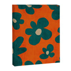 Teal Orange Minimalist Flower Modern Artwork Canvas Print Gallery Image 6