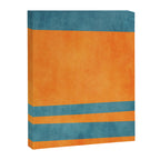 Teal Orange Minimalist Rich Texture Artwork Canvas Print Gallery Image 6