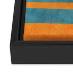 Teal Orange Minimalist Rich Texture Artwork Framed Canvas Print Gallery Image 3