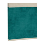 Teal Rich Texture Linen Minimalist Art Canvas Print Gallery Image 6
