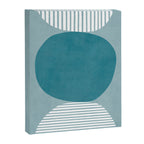 Teal White Lines Minimalist Artwork 02 Canvas Print Gallery Image 6