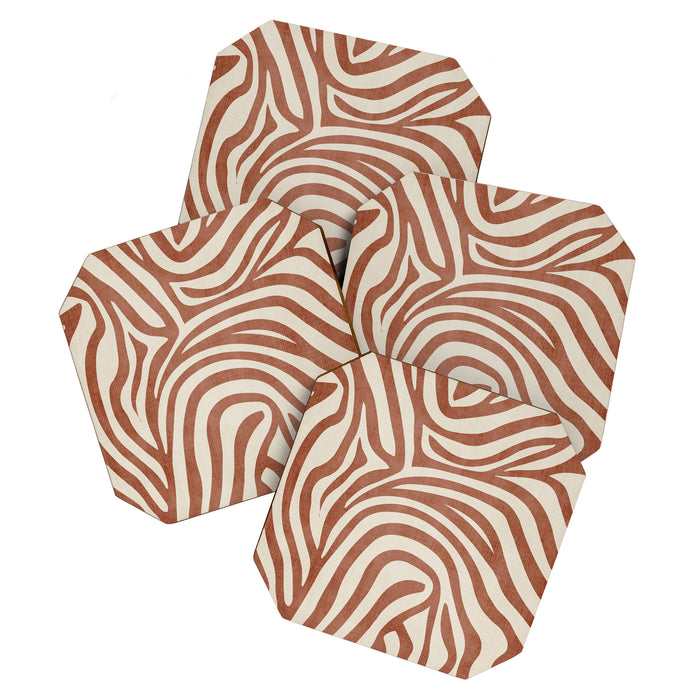 Terra Lines Abstract Original Artwork Coaster Gallery Image 1