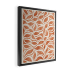 Terracotta Abstract Leaves Artwork Framed Canvas Print Gallery Image 2