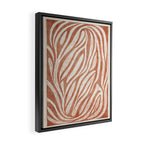 Terracotta Abstract Leaves Modern Design Framed Canvas Print Gallery Image 2