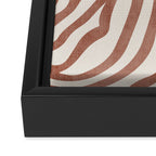 Terracotta Abstract Modern Pattern Artwork Framed Canvas Print Gallery Image 3