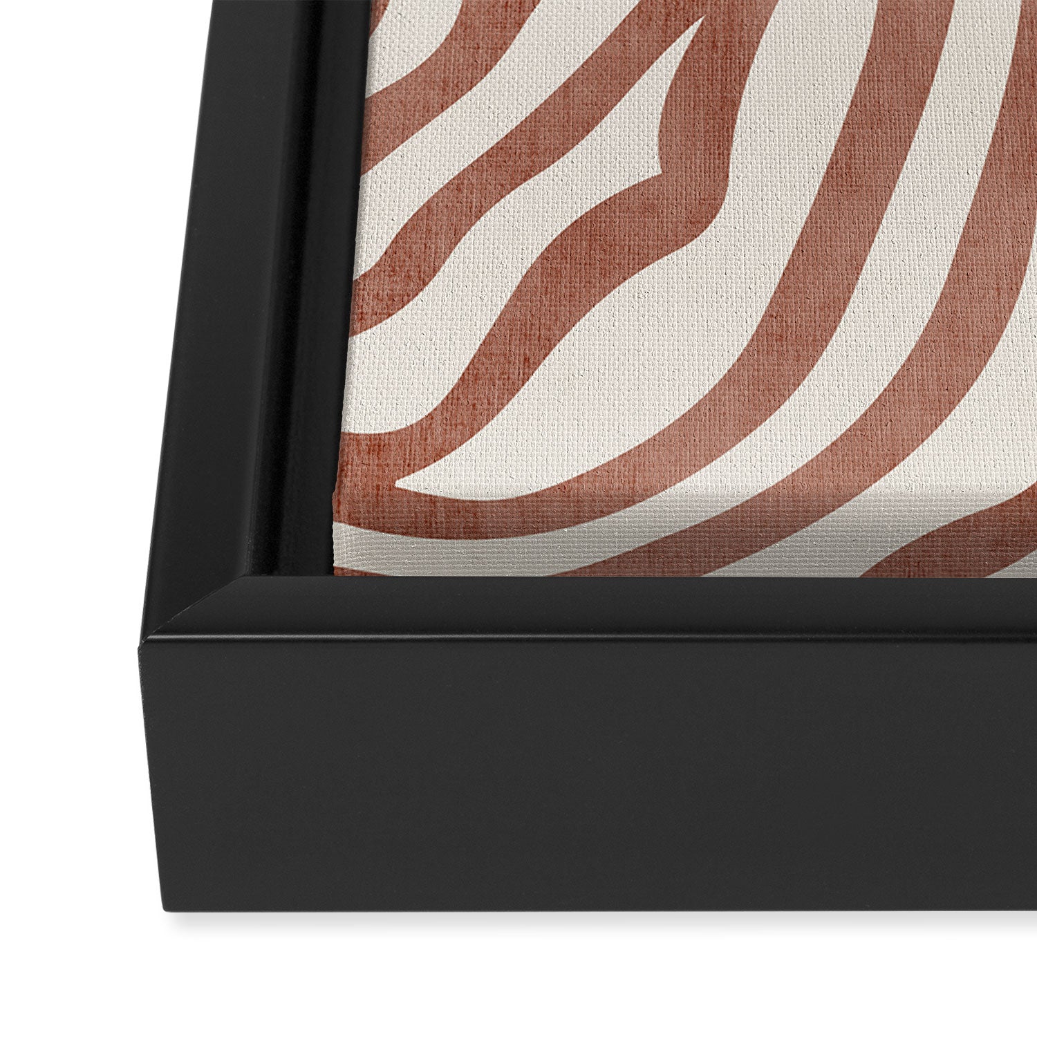 Terracotta Abstract Modern Pattern Artwork Framed Canvas Print Gallery Image 3