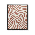 Terracotta Abstract Modern Pattern Artwork Framed Canvas Print Gallery Image 6
