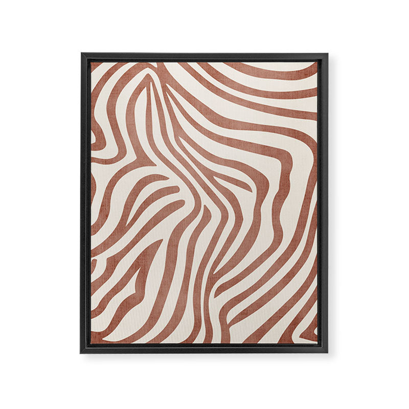 Terracotta Abstract Modern Pattern Artwork Framed Canvas Print Gallery Image 6
