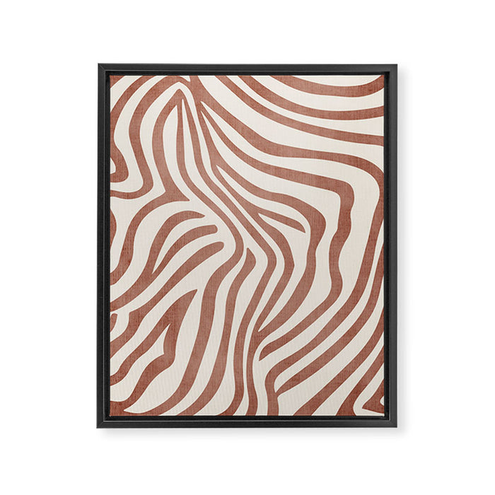 Terracotta Abstract Modern Pattern Artwork Framed Canvas Print Gallery Image 1