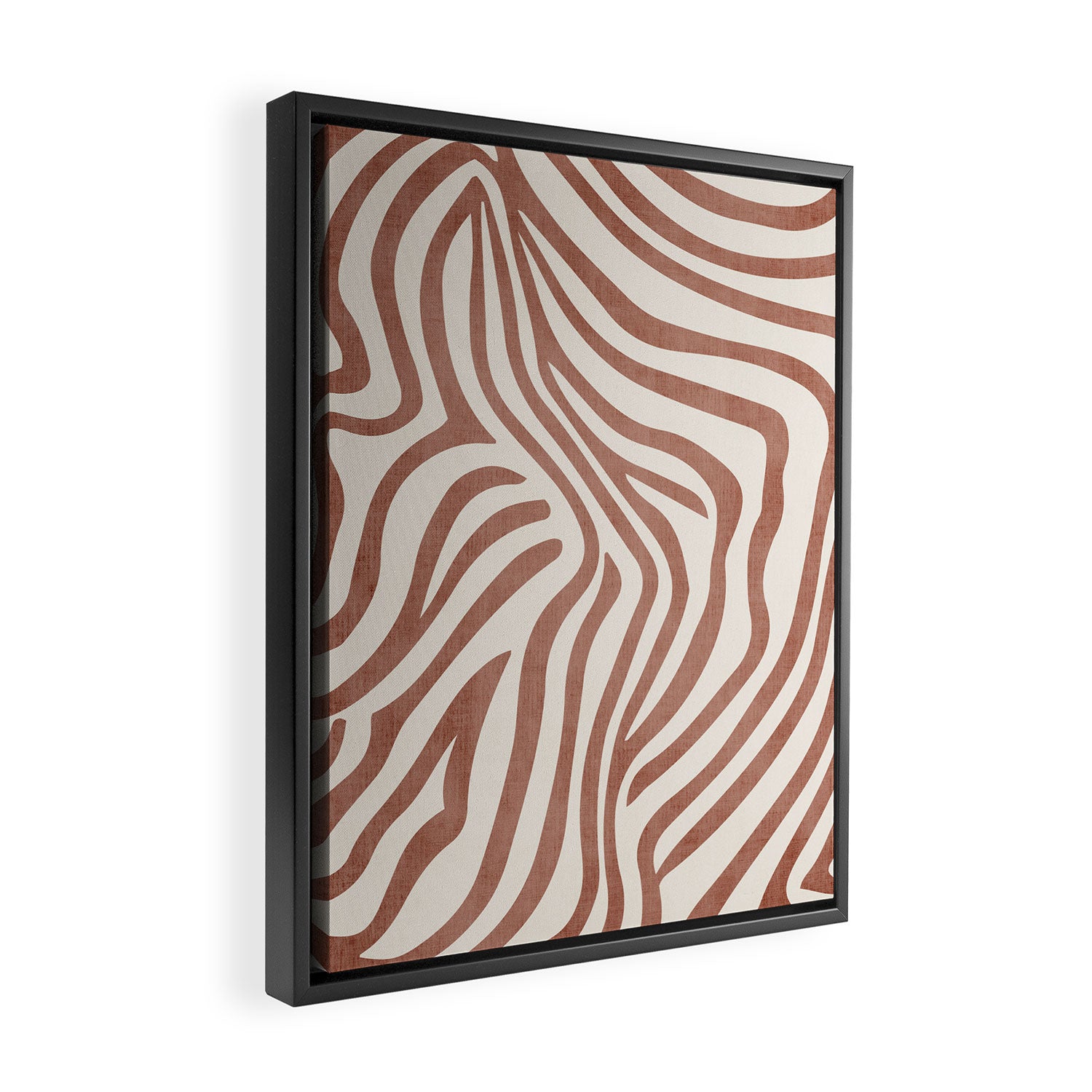 Terracotta Abstract Modern Pattern Artwork Framed Canvas Print Gallery Image 2
