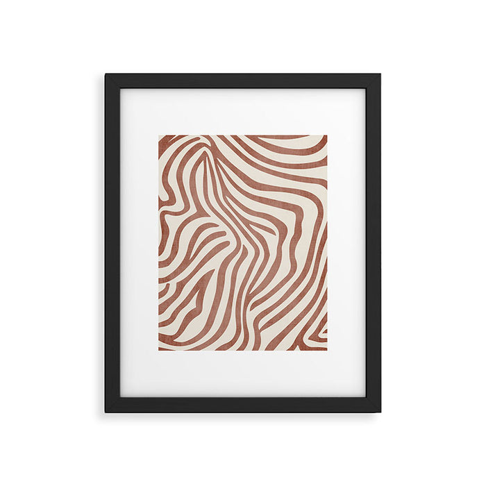 Terracotta Abstract Modern Pattern Artwork Framed Art Print Gallery Image 1