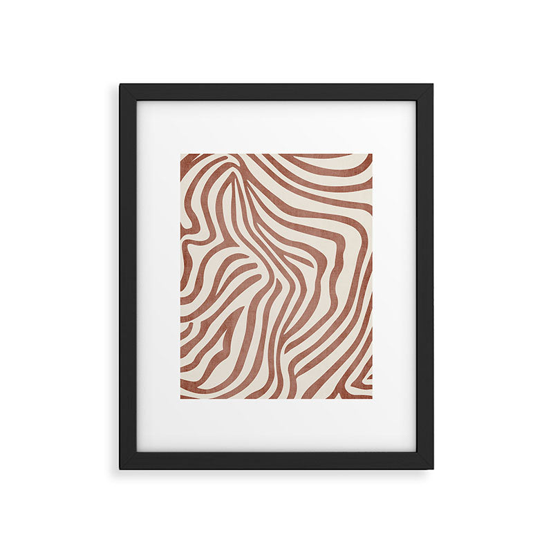 Terracotta Abstract Modern Pattern Artwork Framed Art Print Gallery Image 5