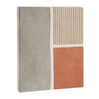 Terracotta Beige Tan Bold Lines Artwork Canvas Print Gallery Image 6