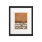 Terracotta Black Waves Abstract Artwork Framed Art Print Gallery Image 5