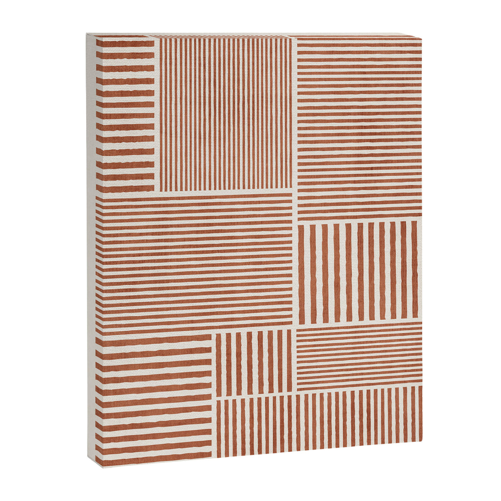 Terracotta Bold Lines Minimalist Geometric Artwork Canvas Print Gallery Image 6