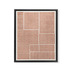 Terracotta Bold Lines Minimalist Geometric Artwork Framed Canvas Print Gallery Image 6