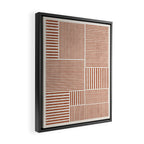 Terracotta Bold Lines Minimalist Geometric Artwork Framed Canvas Print Gallery Image 2