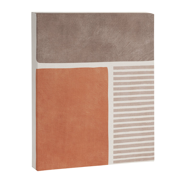 Terracotta Brown Beige Modern Minimalist Artwork Canvas Print Gallery Image 1