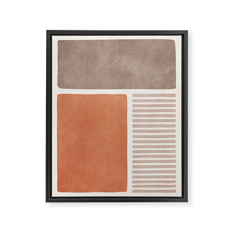 Terracotta Brown Beige Modern Minimalist Artwork Framed Canvas Print Gallery Image 6
