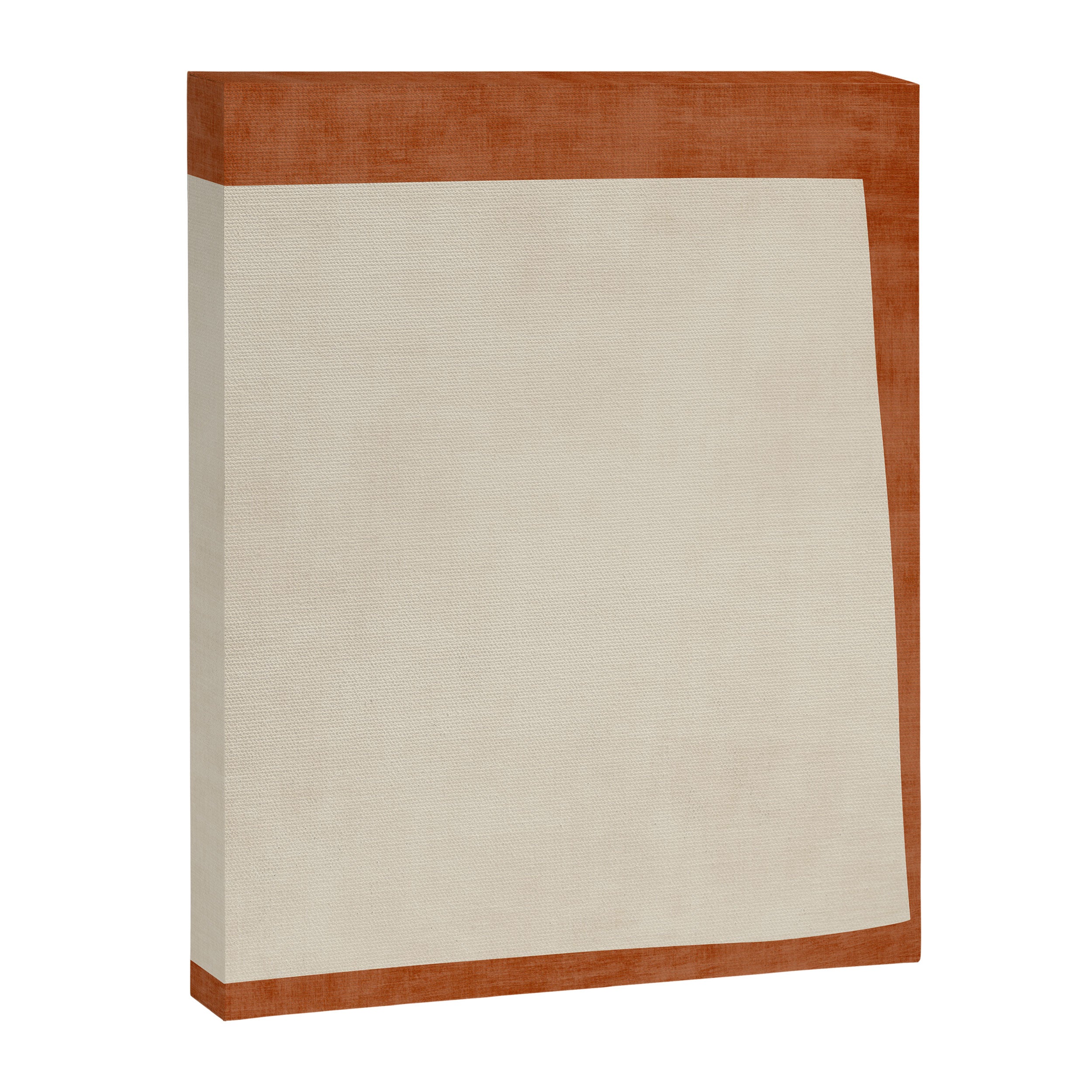 Terracotta Cream Minimalist Abstract Original Burnt Orange Art Canvas Print Gallery Image 6