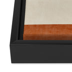Terracotta Cream Minimalist Abstract Original Burnt Orange Art Framed Canvas Print Gallery Image 3