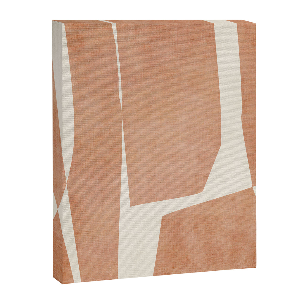 Terracotta Cream Modern Minimalist Abstract Canvas Print Gallery Image 6