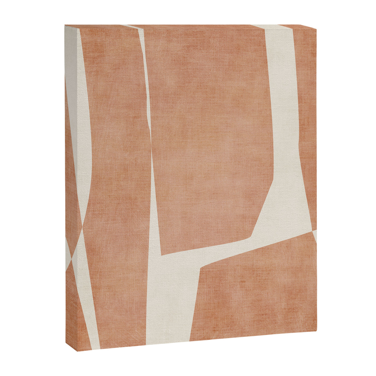 Terracotta Cream Modern Minimalist Abstract Canvas Print Gallery Image 6