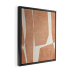 Terracotta Cream Modern Minimalist Abstract Framed Canvas Print Gallery Image 2