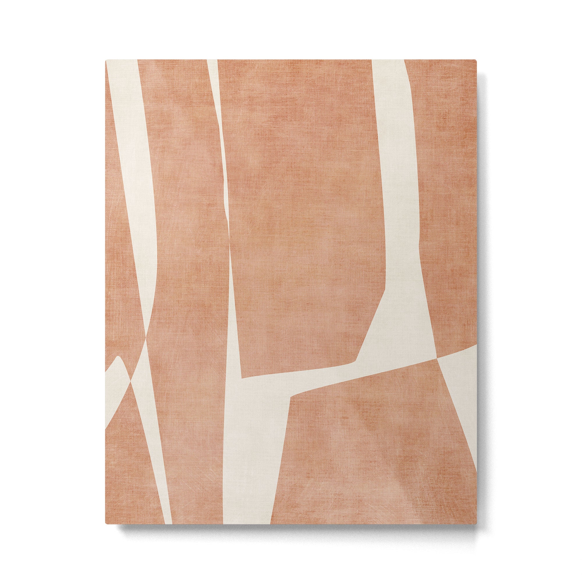 Terracotta Cream Modern Minimalist Abstract Metal Print Gallery Image 4