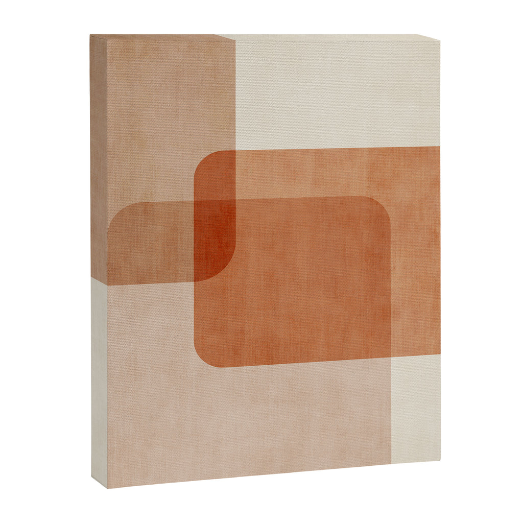 Terracotta Geometric Modern Minimalist Artwork Canvas Print Gallery Image 6