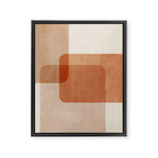 Terracotta Geometric Modern Minimalist Artwork Framed Canvas Print Gallery Image 6