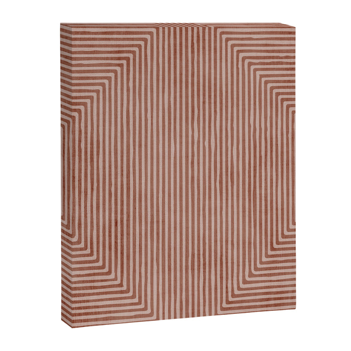 Terracotta Lines Geometric Abstract Minimalist Artwork Canvas Print Gallery Image 1