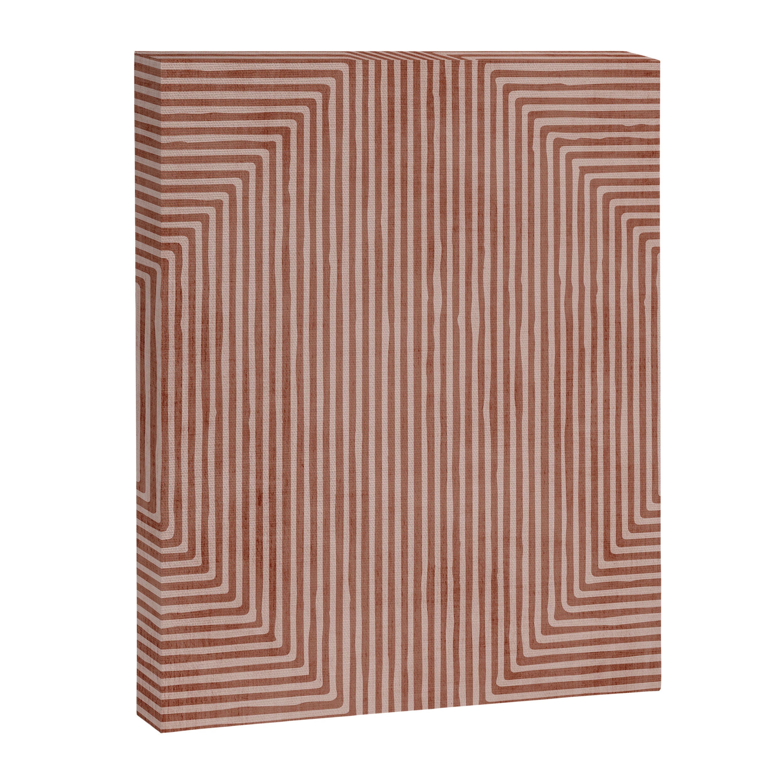 Terracotta Lines Geometric Abstract Minimalist Artwork Canvas Print Gallery Image 6
