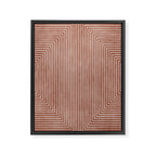 Terracotta Lines Geometric Abstract Minimalist Artwork Framed Canvas Print Gallery Image 6