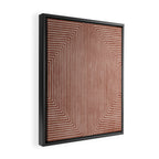 Terracotta Lines Geometric Abstract Minimalist Artwork Framed Canvas Print Gallery Image 2