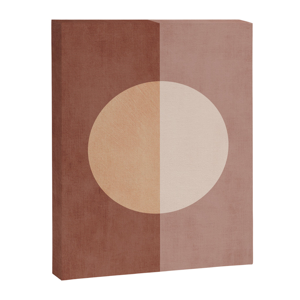Terracotta Minimalist Artwork with Moon Canvas Print Gallery Image 6