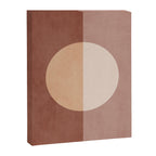 Terracotta Minimalist Artwork with Moon Canvas Print Gallery Image 6